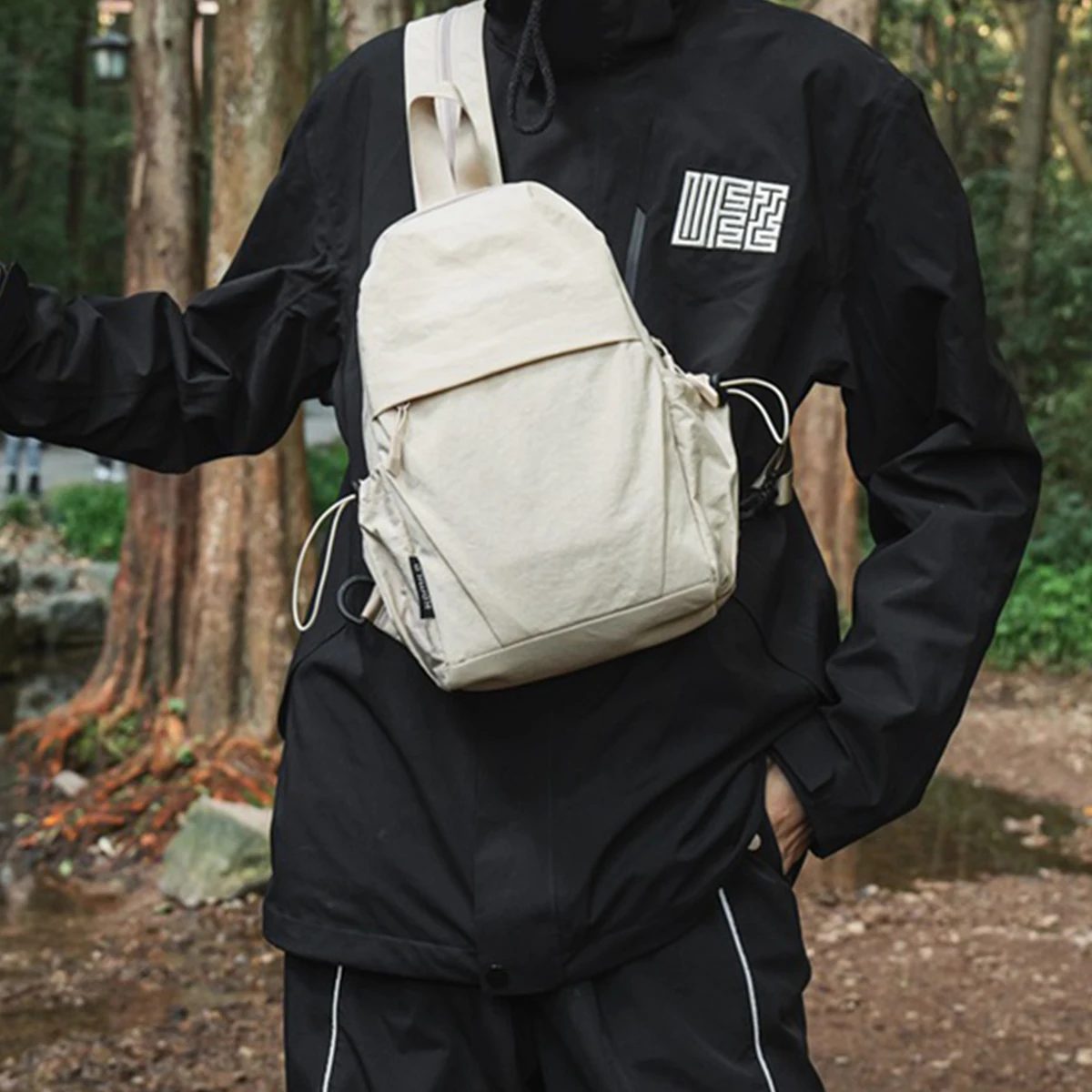 Myco 2-in-1 Chest Backpack for Men & Women - Lightweight Hiking Sling Bag with USB Charging Port & Rfid Blocking (Travel/Gym/Daily Use)