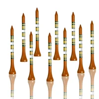 Natrual Wooden Golf Tees 100 Pack Biodegradable Bamboo Golf Tees,More Sturdy and Stable Premium Bamboo Golf Tees 1