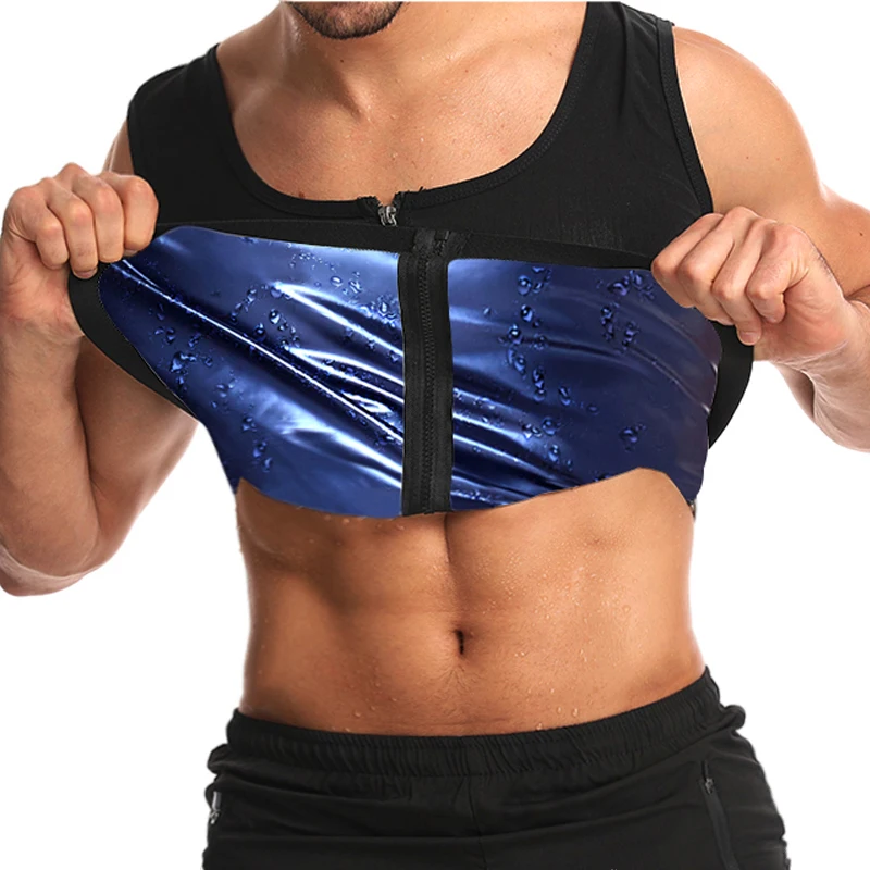 CXZD Hot Sweat Zipper Vest for Men Women Sauna Body Shapewear Waist Trainer Belt Slimming Hot Thermo Fitness Workout Suits