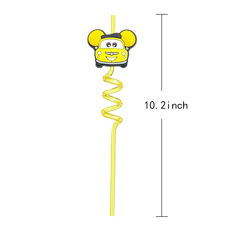 Birthday Party Supplies Party Supplies Wheels Car Party Favors Reusable Drinking Straws for Kids Boys Racecar Wheels Straws Birthday Decorations