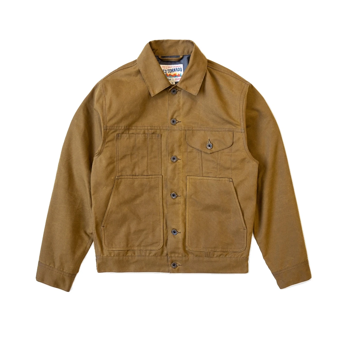 Red Tornado Short Lined Waxed Canvas Cruiser Jacket Rugged