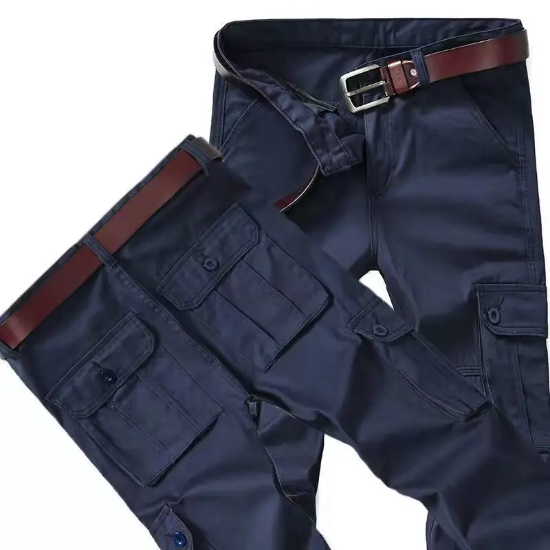 Pantalones cargo para hombre Y2k, pantalones de verano estilo hip hop, ajustados, de color azul marino, de algodón, para exteriores, de nailon, informales, nuevos pantalones de trabajo estilo Harajuku