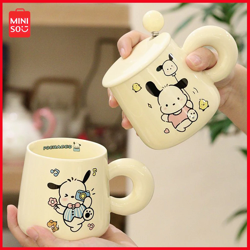 

Miniso Sanrio Pochacco Cartoon Anime Korean Edition Couple Ceramic Cup Cute Coffee Cup 420Ml Capacity Birthday and Holiday Gift