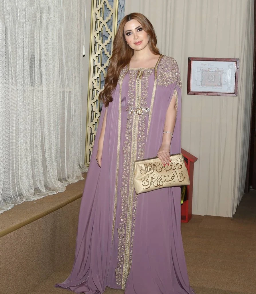 

Purple Muslim Evening Dresses 2023 Plus Size A-Line Chiffon Long Party Gowns Islamic Dubai Saudi Arabic Purple Formal Dress
