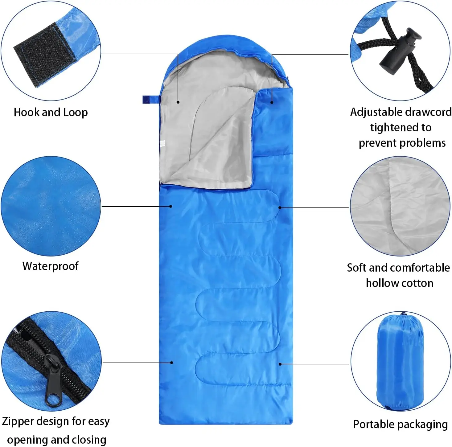 12 Pcs Camping Sleeping Bag Bulk for Homeless 4 Seasons Cold Warm Weather Sleeping Bags Waterproof Lightweight with Compression