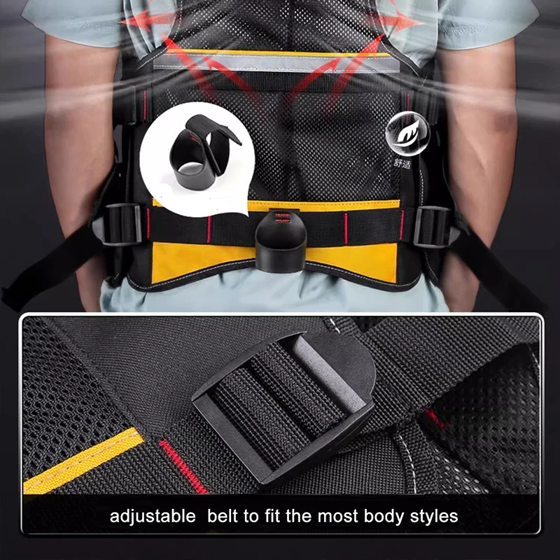 Tool Vest for Carpenter Safety Vest Reflective with Pockets Electrician Work Vest Fishing Vest for Men Photography Vest Man 2