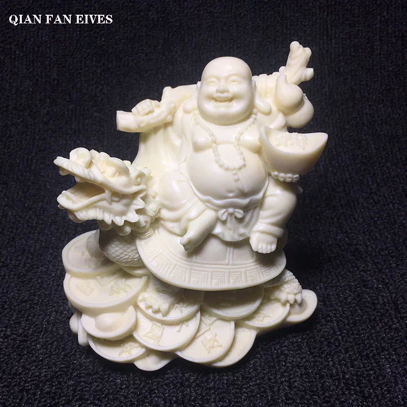 

Dragon Turtle Laughing Buddha Figures Statue ,Resin Art Sculpture High Quality Buddha Home Living Room, Office wealth Statue