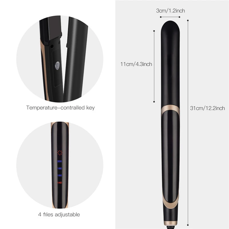 Hair Straightener Irons Ultrasonic Infrared Hair Iron LCD Display Hairs Flat Iron Board Recover Damaged Hair Irons 3