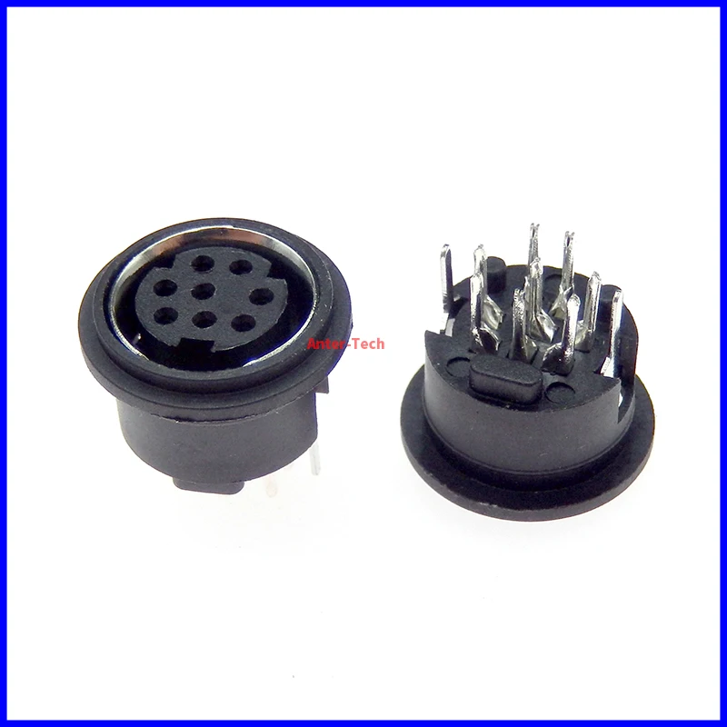 5 Pz 8 Pin Mini Din Femmina Presa Connettore 8 Pin Din Ps2 Jack Mini Circolare Din Terminale Chassis Nero