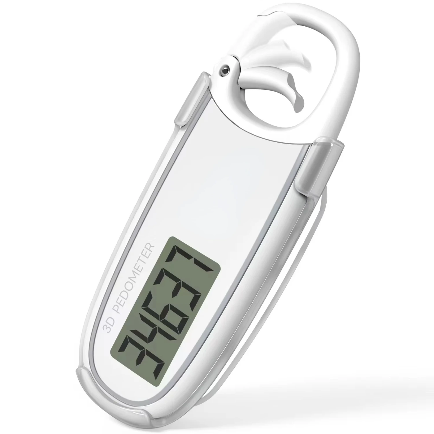 3D Pedometer Walking with Carabiner Simple Mini Step Counter Large LCD Digits Portable Walking Step Counter Men Women