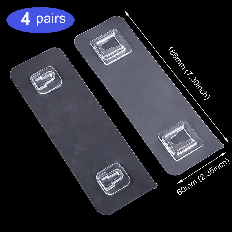 Double-Sided Self-Adhesive Wall Hooks for Kitchen and Bathroom Organization