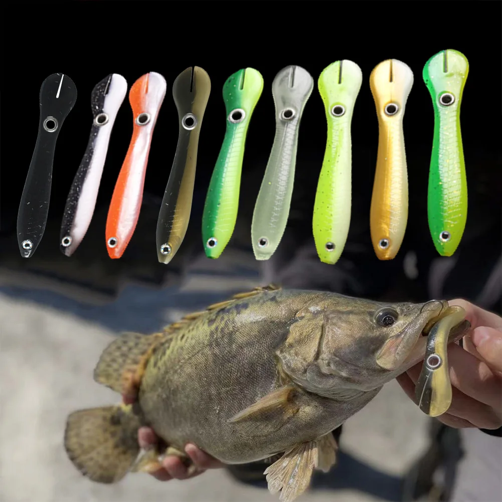 7cm Fishing Bait Wobble Tail Lure Silicone Loach Baits Artificial Soft  Swimbaits For Catch Bass Walleye Pike Fishing Goods
