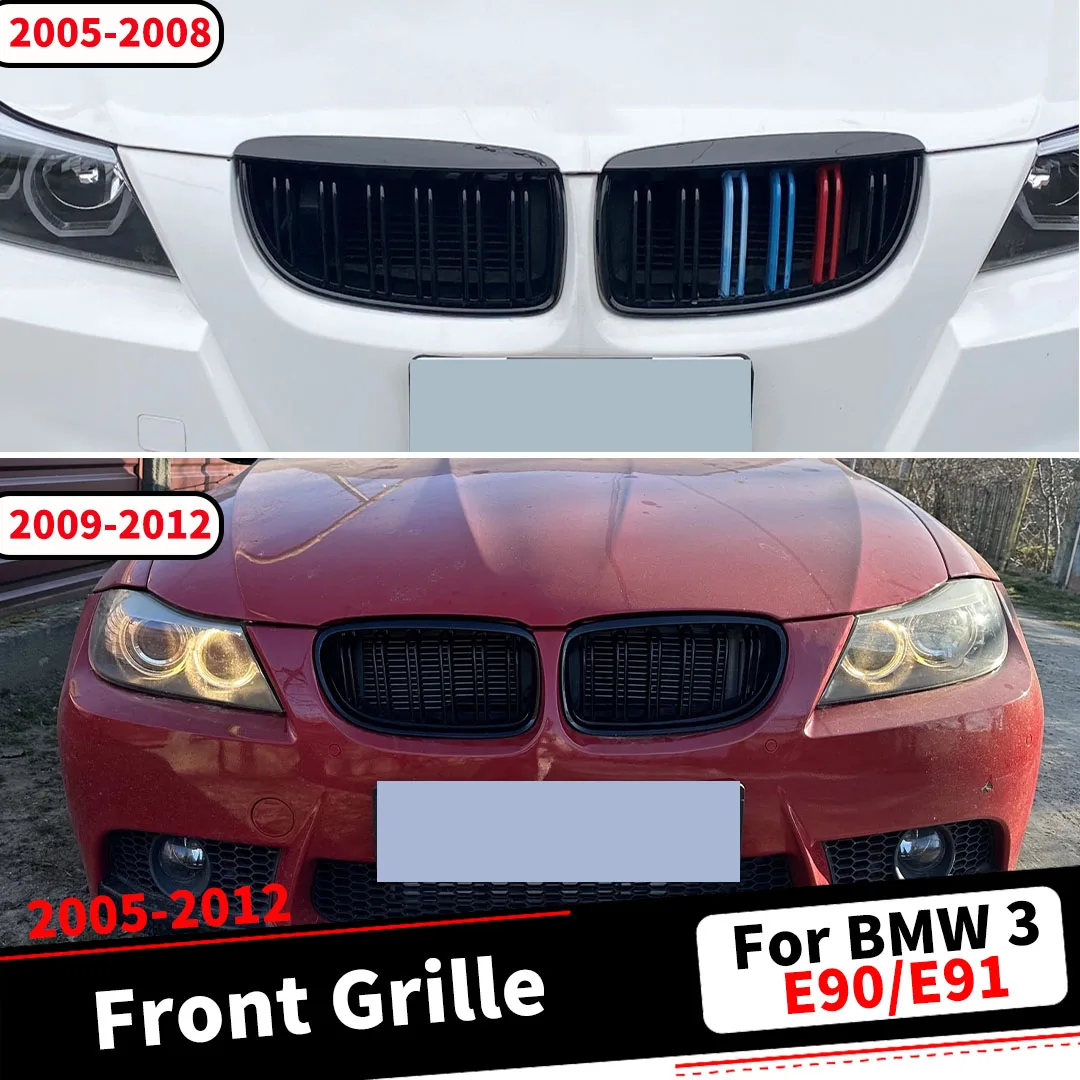 For BMW E90 E91 3 Series 2005-2012 325i 320i 330i 335i Front Inlet Kidney  Grille Racing Grill Sport Tuning Accessories Body Kit - AliExpress