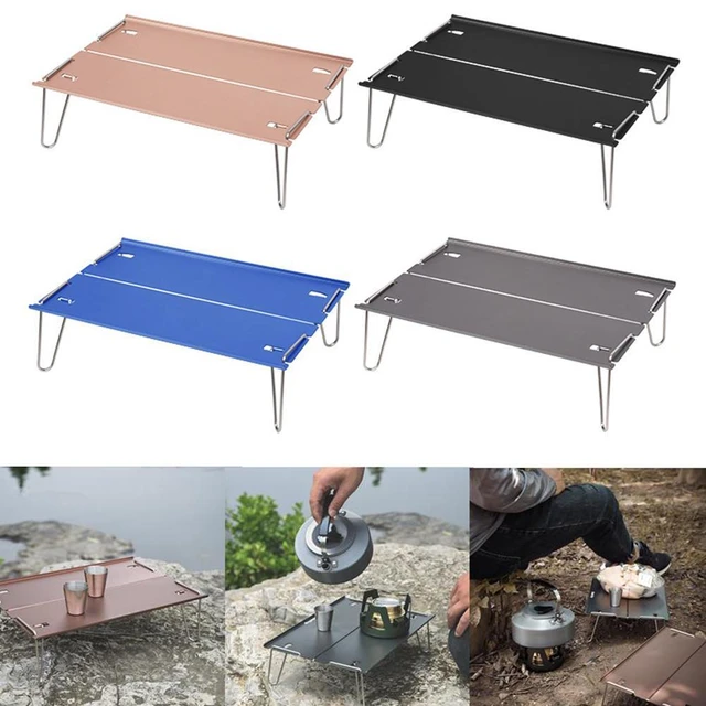 Mini Table pliante Portable ultra-légère, en alliage d'aluminium Durable, pour  Barbecue Camping pique-nique, petite Table de bureau d'extérieur -  AliExpress