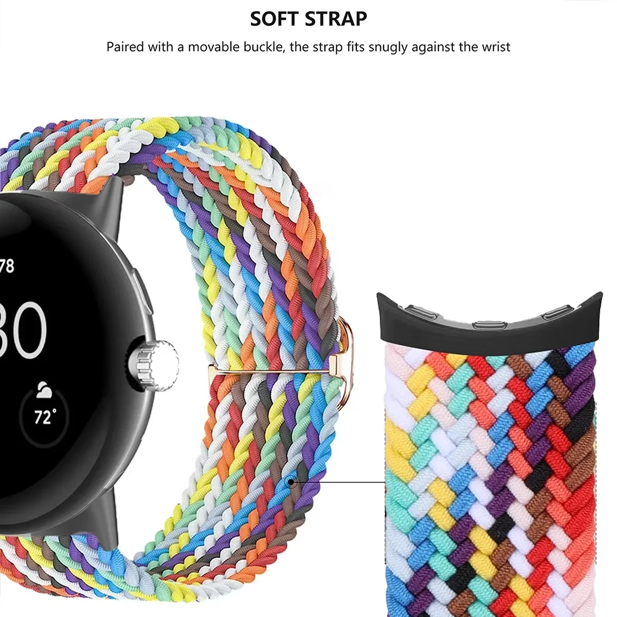 Premium Nylon Stretch Bands for Smartwatch - Universal Sport Straps for All Genders