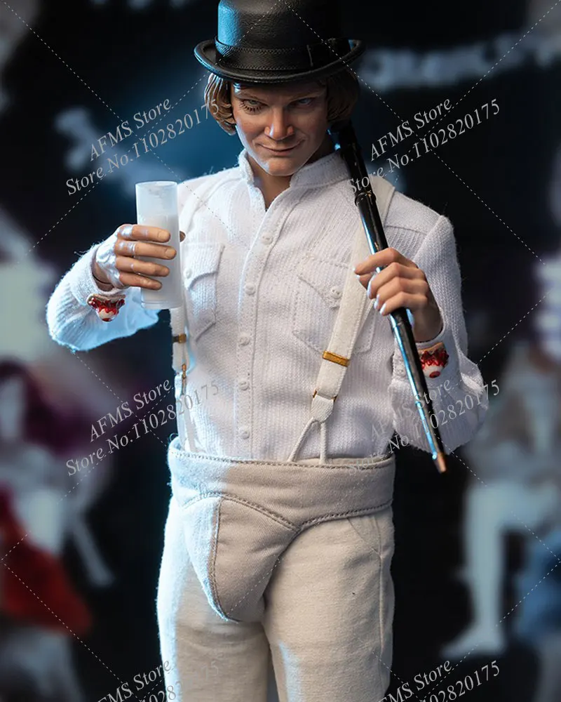 YANTOYS JR01 남성 군인 폭력적인 십대 알렉스 클래식 소설, 시계 작업 오렌지 풀 세트, 12 인치 액션 피규어, 1/6 체중계