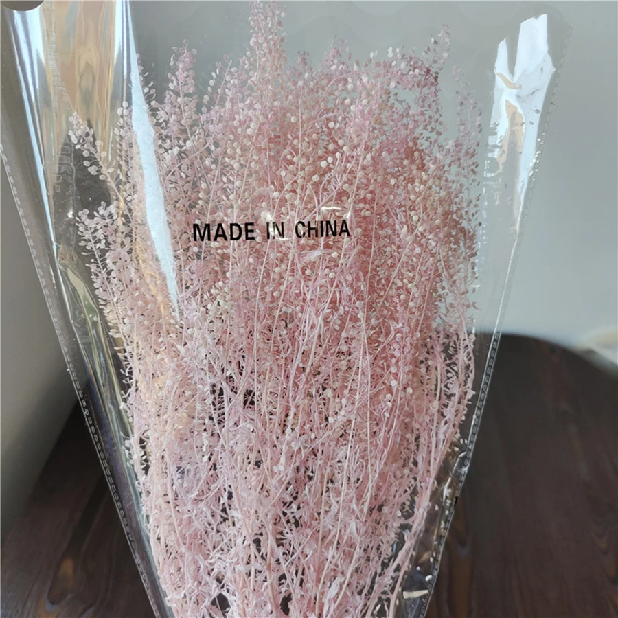 Wholesale Natural Preserved Green Bell Grass in Glass Cover