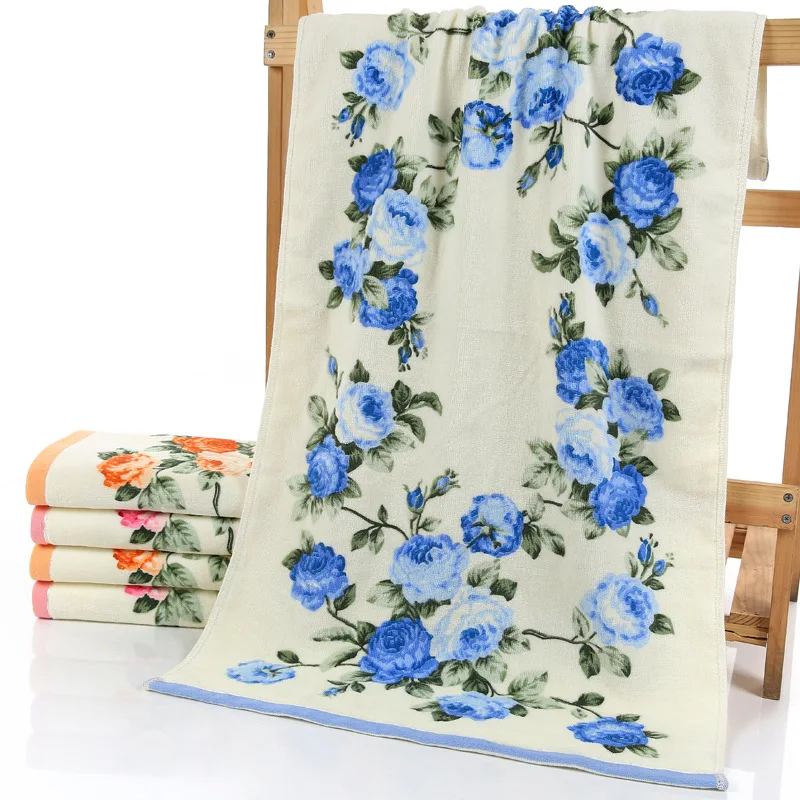 Soft Peony Flower Printing Towels Quick Dry Bathroom Towels Face Cloth Home Textile Hotel Supplies 2024 New 4