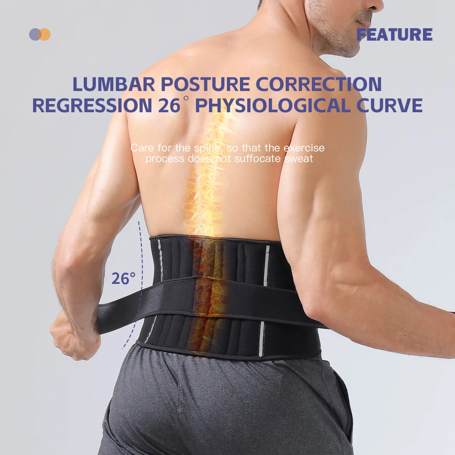 1Pcs Fitness Waist Protection 5 Support Rods Dual Strap Design For Bi-Directional Compression Sports Waist Protection