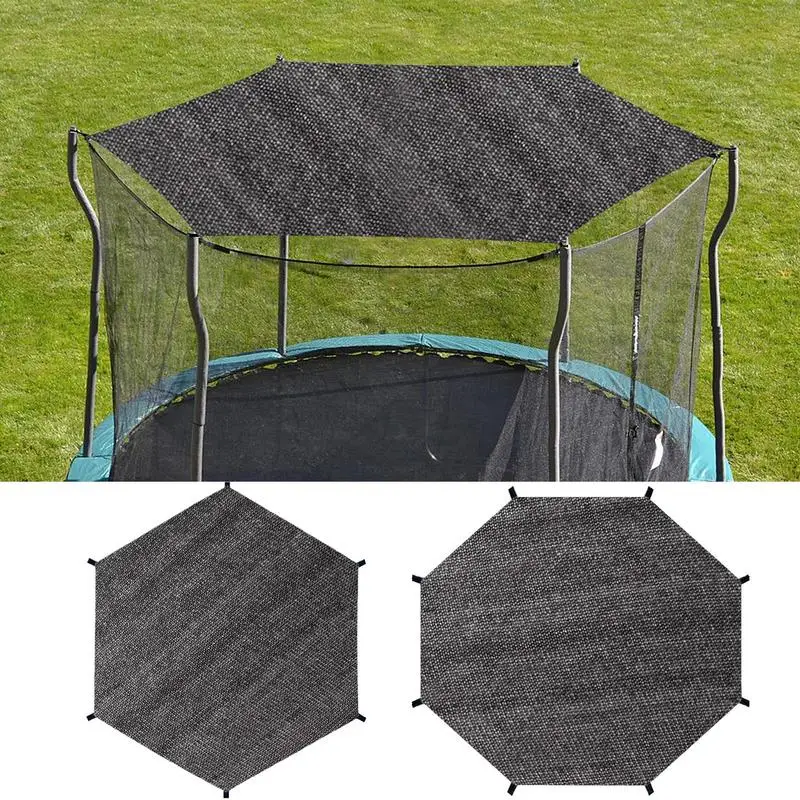 6-14FT Trampoline Sunshade Tent Cover Trampoline Shade Cover Protection Compatible with 6-bar and 8-bar models trampoline protective cover