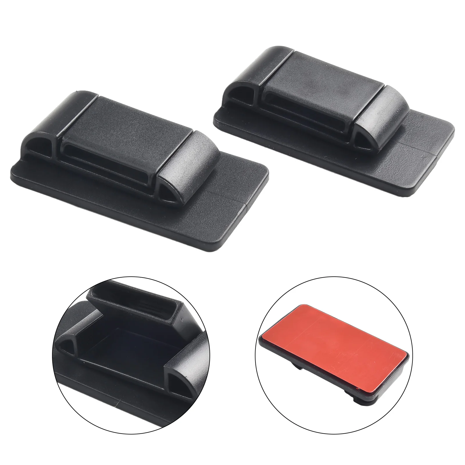

2pcs ABS Black Auto Car Interior-Belt Holder Stabilizer Limiter Clip Accessories Seat Belt Accessories