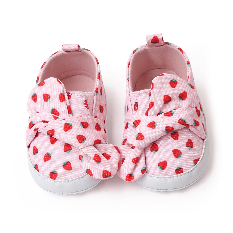 Baby shoes soft cotton sole for baby girls prewalking spring and summer slip-on