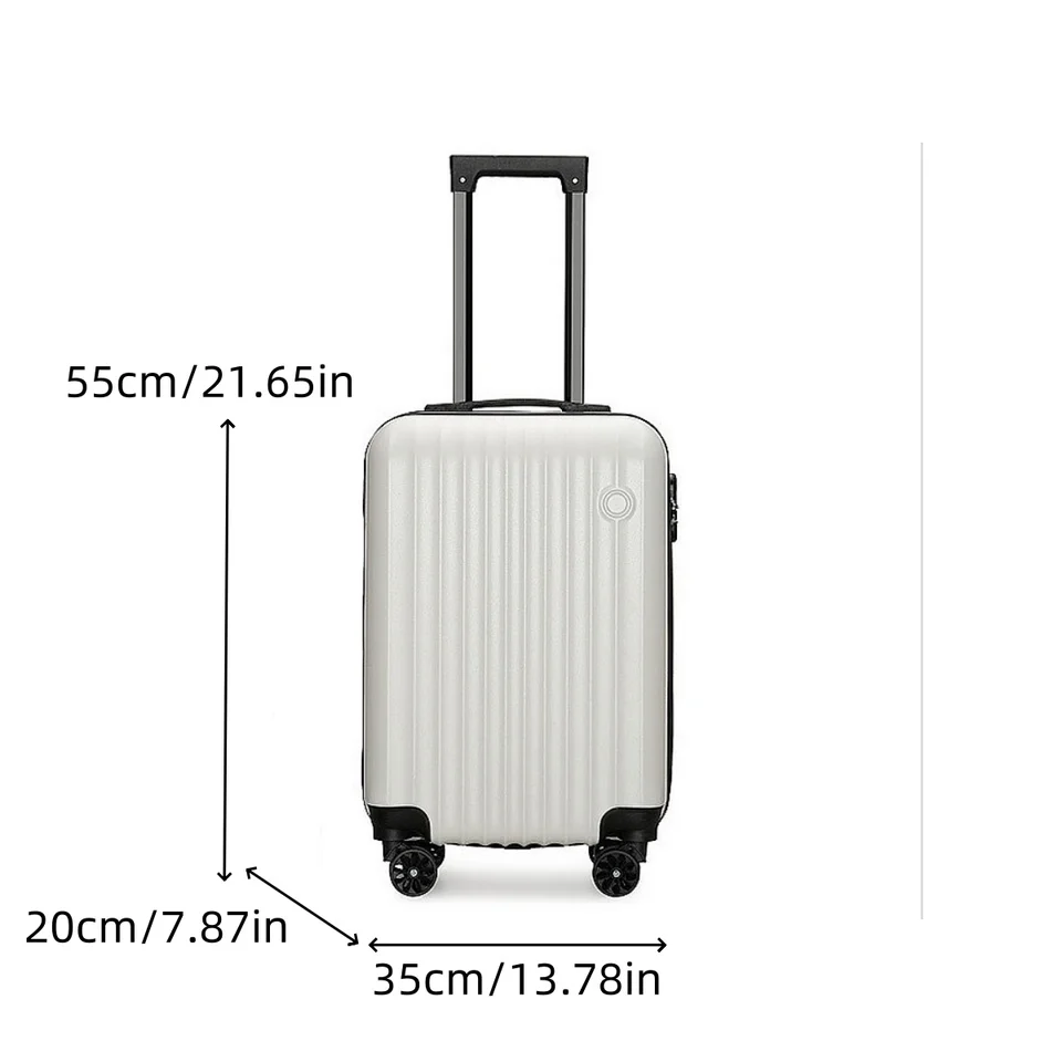 Nuovo trolley da 20 pollici, valigia da cabina, materiale rigido in policarbonato rinforzato, elevata resistenza alla compressione,_voghion.com