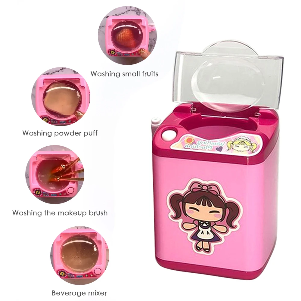 1~8PCS Cosmetic Washing Machine Cute Portable Beauty Tool Convenient Mini Simulation Beauty Tool Pretend Electric