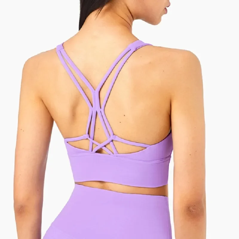 

Women Gym Tank Top Push Up Yoga Underwear Bra Fitness Workout Vest Sports Bra Padded High Impact Support High Quality