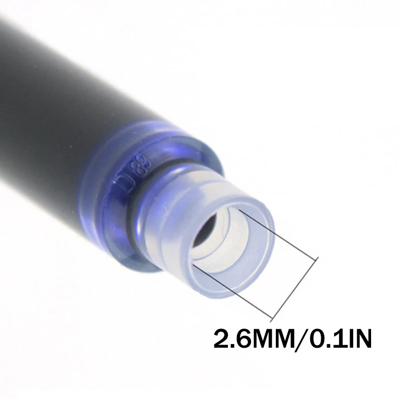 50pcs Black Universal Fountain Pen Metal Ink Pens Frosted Black 2.6mm Converter Filler Business Office School Supplies Writing 6