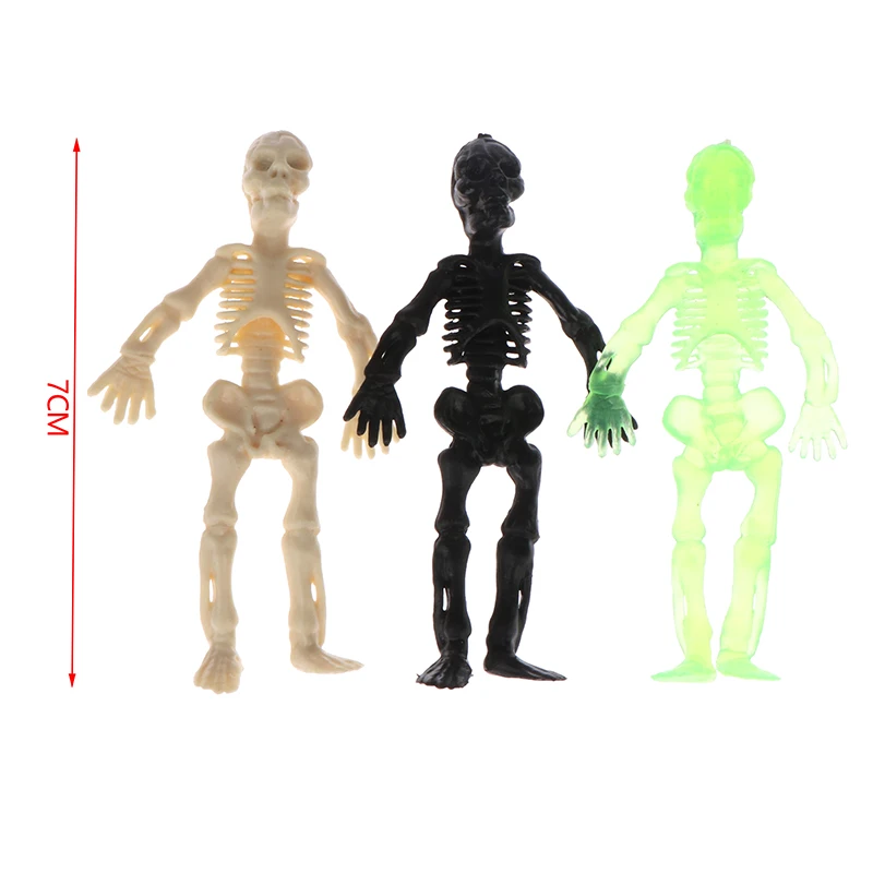 Halloween Mask Mini Skull Doll Human Skeleton Halloween Decorations Skeleton Zombie Toy Non-toxic Halloween Decor Horror Themed Party Ornament