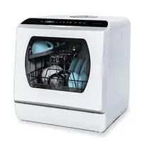 Portable Countertop Dishwasher 5 Washing Options 4 Place Settings 5L Water Tank Glass Door Display 1
