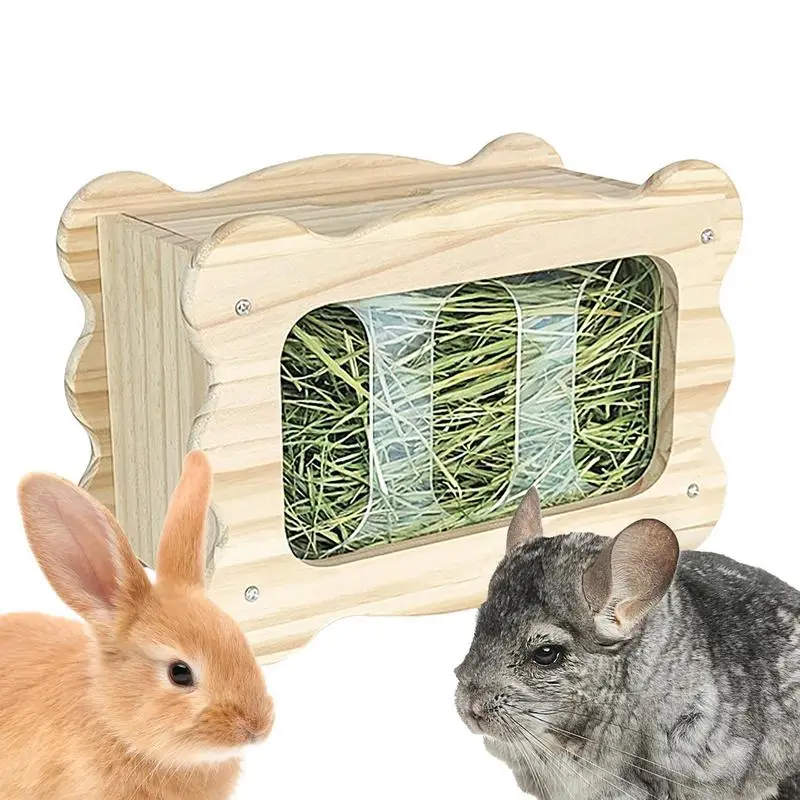 

Rabbit Hay Feeder Hay Manger Small Animal Food Feeder Rack Grass Basket Food Bin Bowl For Chinchilla Pet Supplies