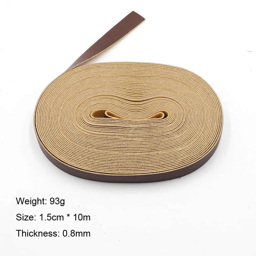 1.5/2cmx10m Simulation Leather Strip Handmade DIY Luggage Accessories Luggage Belt Blank Soft Leather Travel Strip
