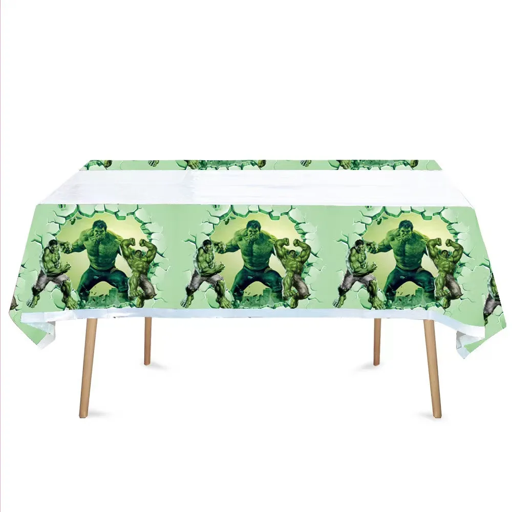 180*108cm 1Pcs Disney The Avengers Hulk Disposable Tablecloth Birthday Decorations Tablecover Party Supplies Baby Shower birthday party supplies party supplies disposable tablecloth