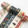 MOHAMM-Gold Foil Christmas Washi Masking Tape Set, DIY Arts Craft, Scrapbooking Projects, Gift Wrapping, 8 Rolls 4