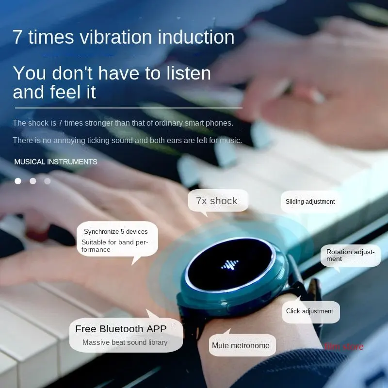 

Soundbrenner Pulse Core Steel Watch Smart Body Vibration Metronome Piano Dedicated