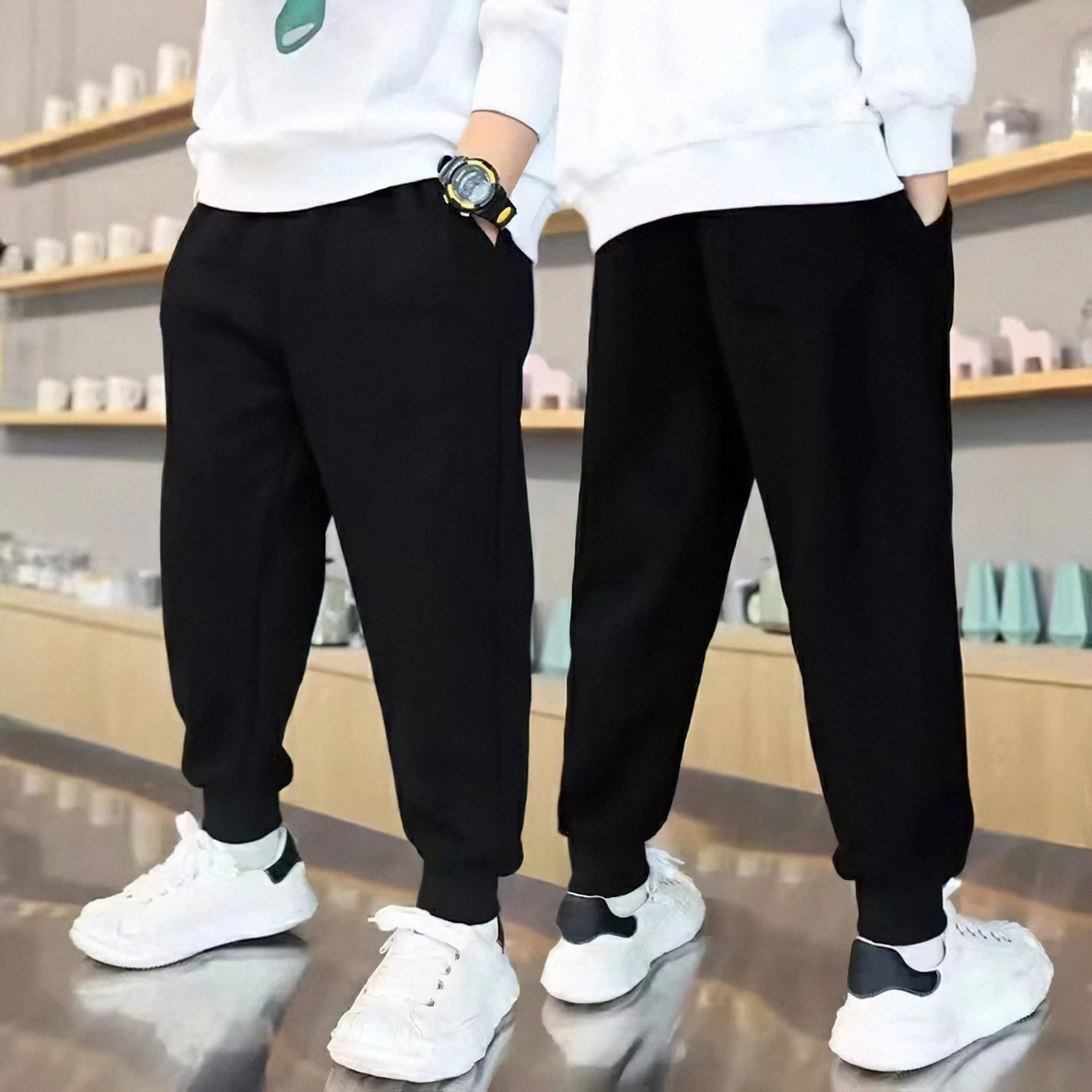 Solid Color Thin Men's Casual and Comfortable Sports Pants Breathable Jogging Sports Pants Outdoor Children's Clothing
