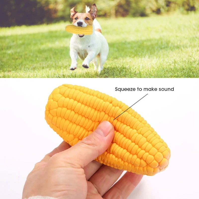 Giocattoli Per Animali Domestici Vocalizing Corn Dog Toys Simulazione Corn Puppy Cat Interactive Training Vinile Resistente Ai Morsi Pulizia Dei Denti