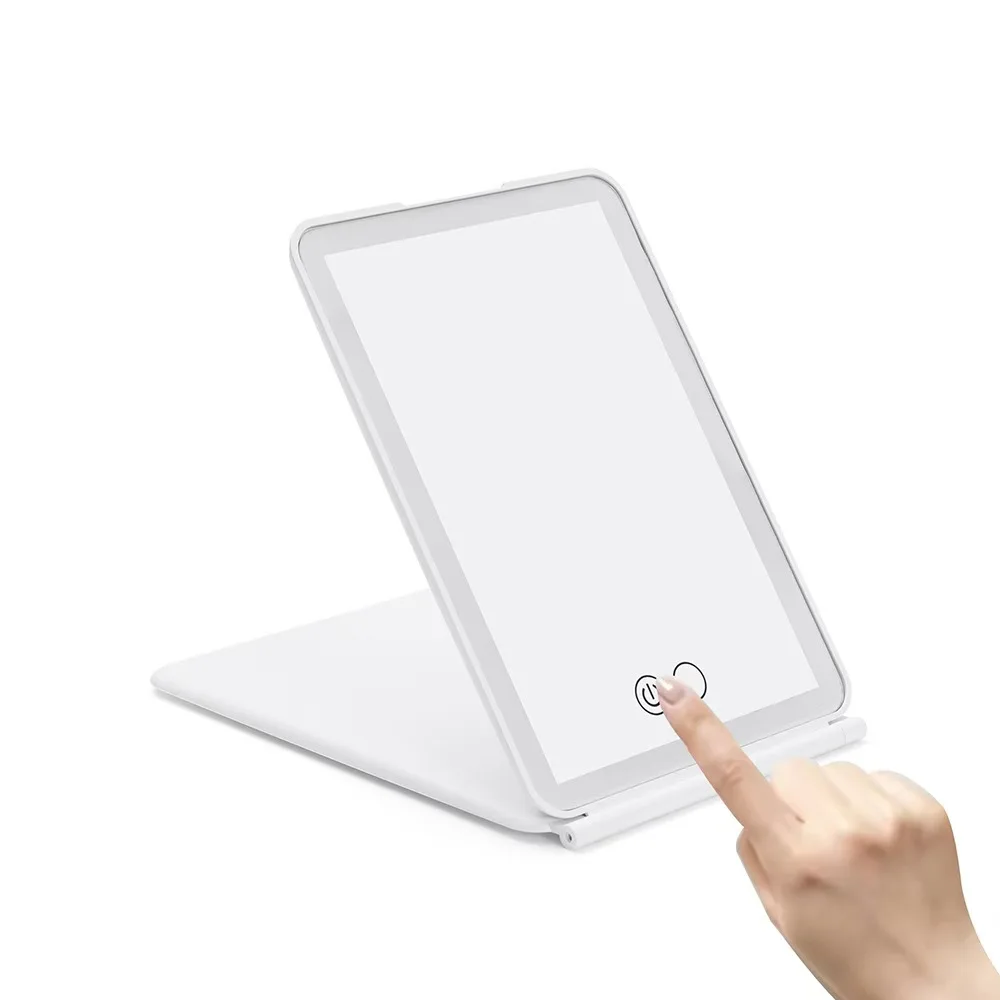 화장품 접이식 화장 거울, 10X 3 컬러 조명, 72 LED 조명, 확대경, 여행 거울 컴팩트