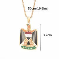 Stainless Steel Republic Of Iraq Pendant Necklaces Jewelry Charms Iraqi Chain Necklace 2