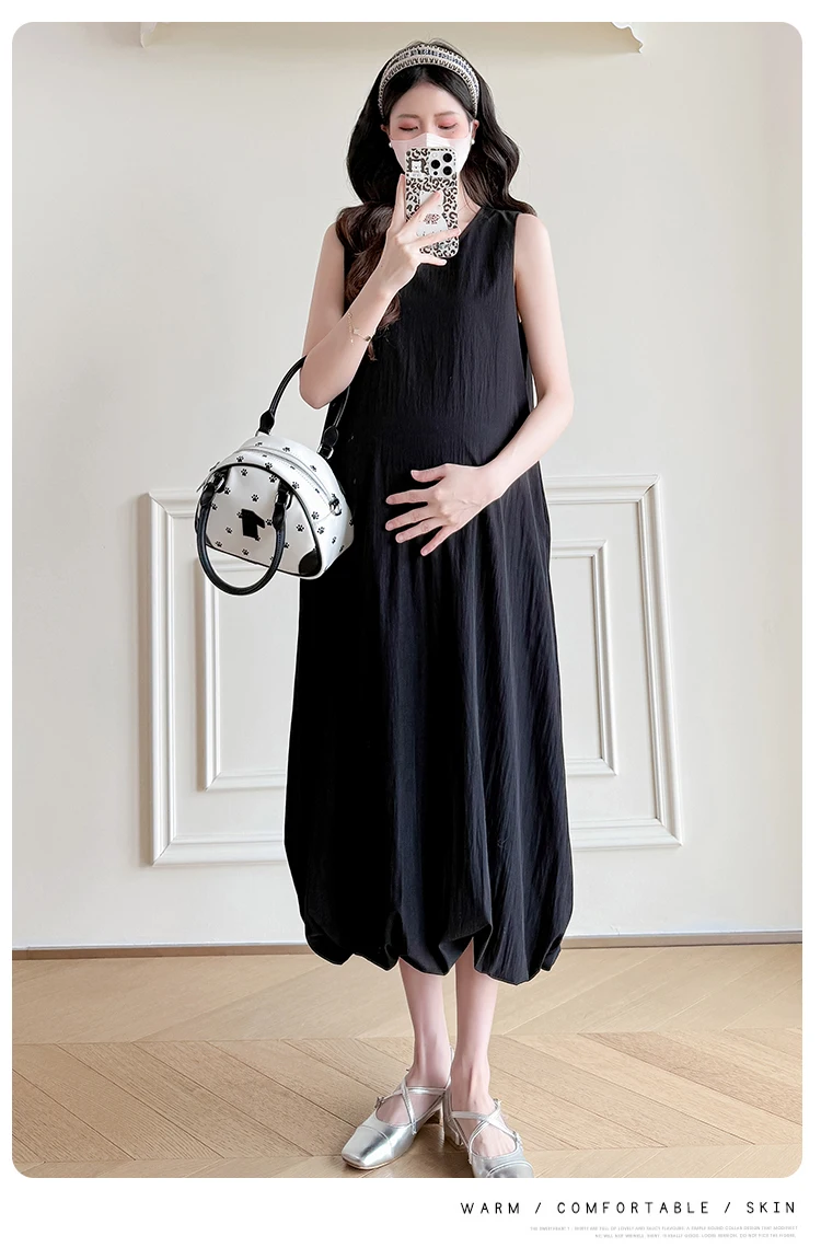Bubble Hem Maternity Dress