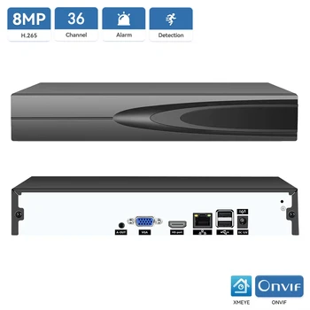 Registratore Video di Rete 4K 8MP 36CH/16CH/10CH CCTV NVR DVR con Rilevamento Facciale, Cloud P2P, Sistema di Sorveglianza Domestica XMeye ONVIF