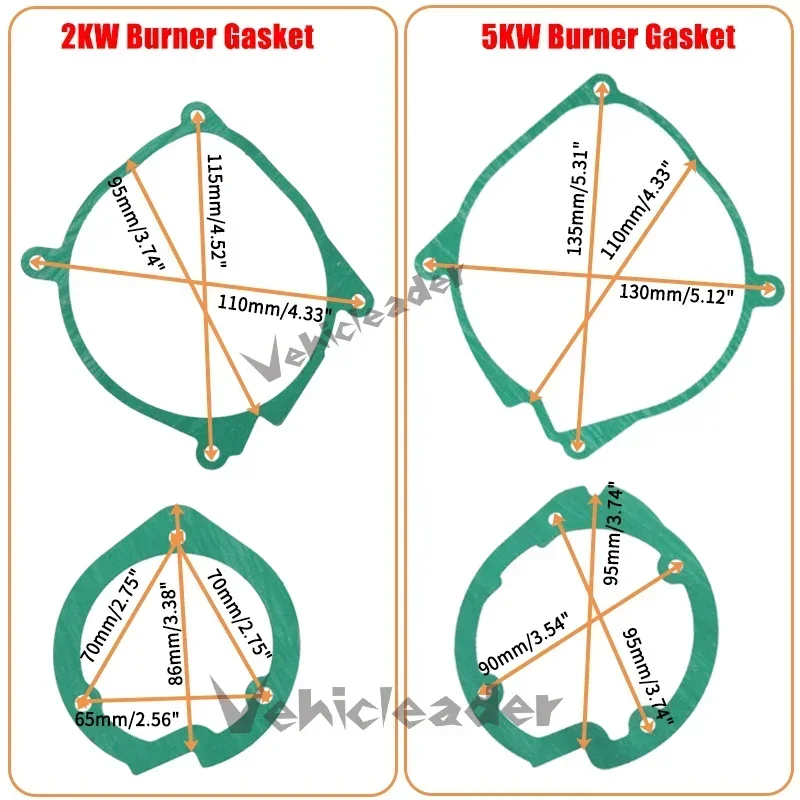 2KW 5KW Air Diesel Heater Blower Fan Motor & Burner Gasket set For Chinese heater Eberspacher Airtronic Car Truck 1/2/5/10/20x air diesel heater diesel heater burner gasket