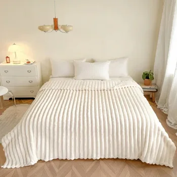 Cozy Fluffy Throw Blanket 250GSM for Bed and Winter Comfort