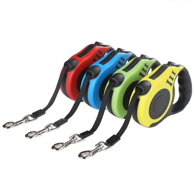 3/5m Dog Leash Automatic Retractable Nylon Traction Extension Rope Puppy Walking Pet Supplies Roulette Leashes for Small Dogs 3