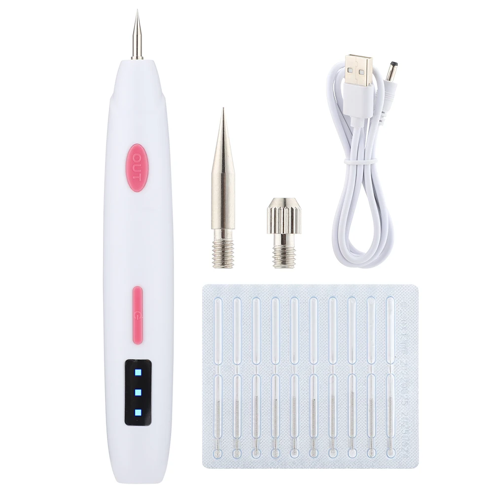 Facial beauty instrument laser plasma pen Electric laser plasma pen mini mole pen freckle black dot spots fat granules pimples tattoos warts skin tag removal beauty tools