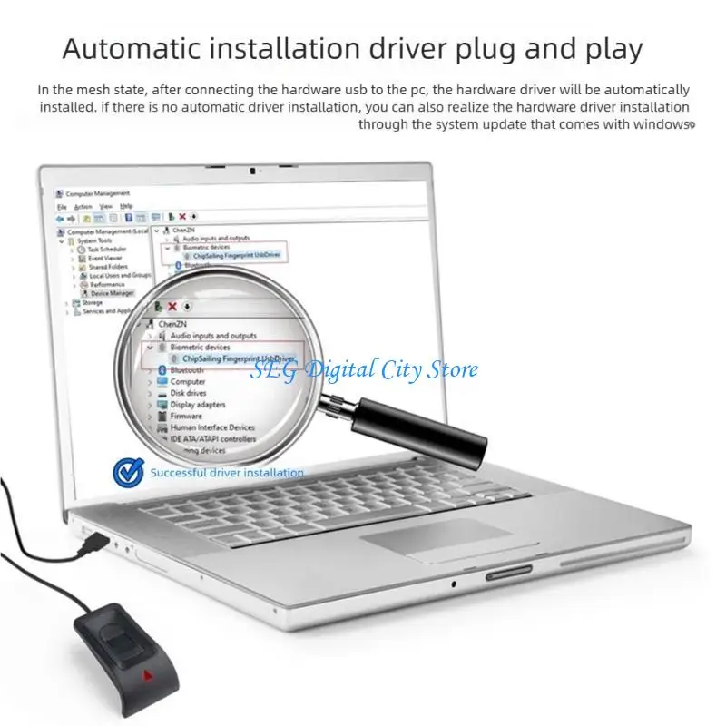 U75B, 호환 가능한 USB 지문 스캐너의 안정적인 ABS 소재 보안 로그인 솔루션 획득