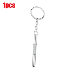 Precision Steel Screwdriver Kit with Keychain for Eyeglass and Watch Repair (1pcs)