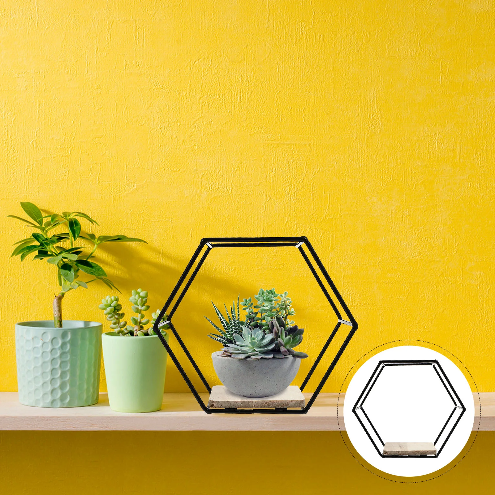 

Hexagonal Rack Iron Wall Hanging Wall-mounted Storage Shelf Home Multifunctional Sundries Organizing Bookshelves